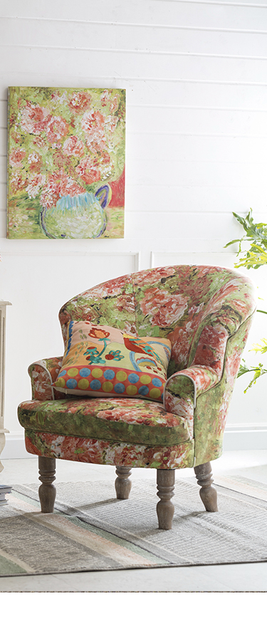 Кресло с рисунком цветов  в Москве